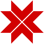 Red solar symbol